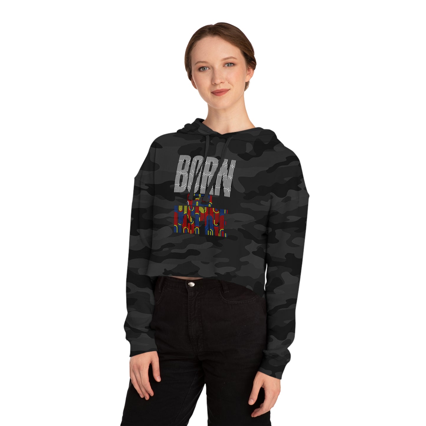 Born to Inspire Inspirational Women’s Cropped Sweatshirt, Motivational Gift, Trendy Hoodie, Casual Wear, Perfect for Women, Streetwear Style