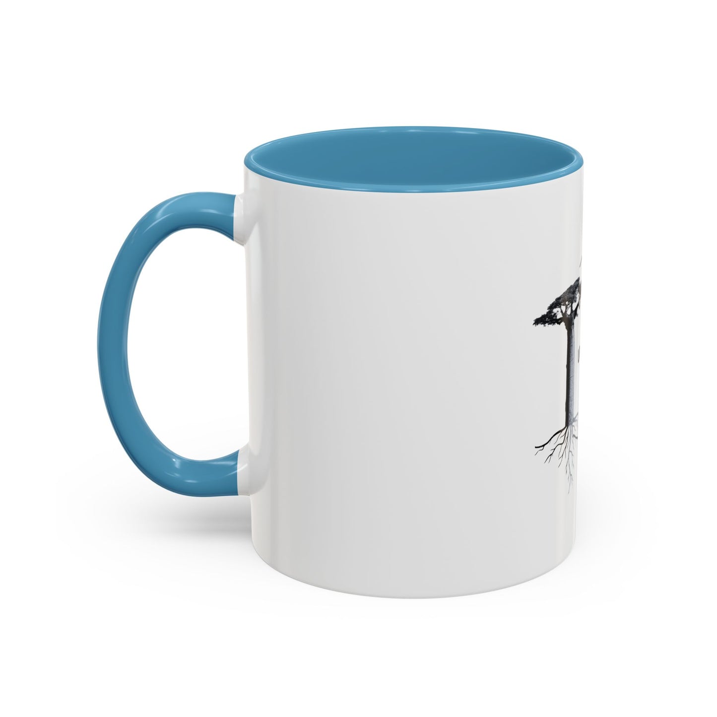 Meditative Accent Coffee Mug with Inspirational Quote, Gift for Yoga Lovers, Home Decor, Self-Care, Morning Coffee Routine, Tea Lovers