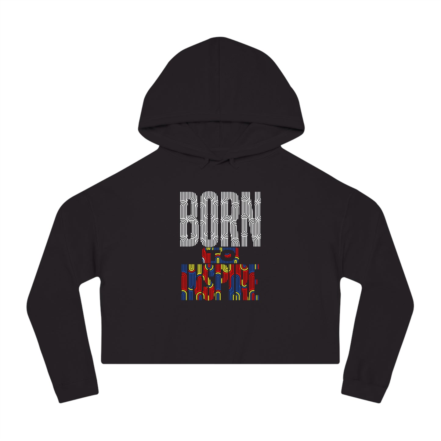 Born to Inspire Inspirational Women’s Cropped Sweatshirt, Motivational Gift, Trendy Hoodie, Casual Wear, Perfect for Women, Streetwear Style
