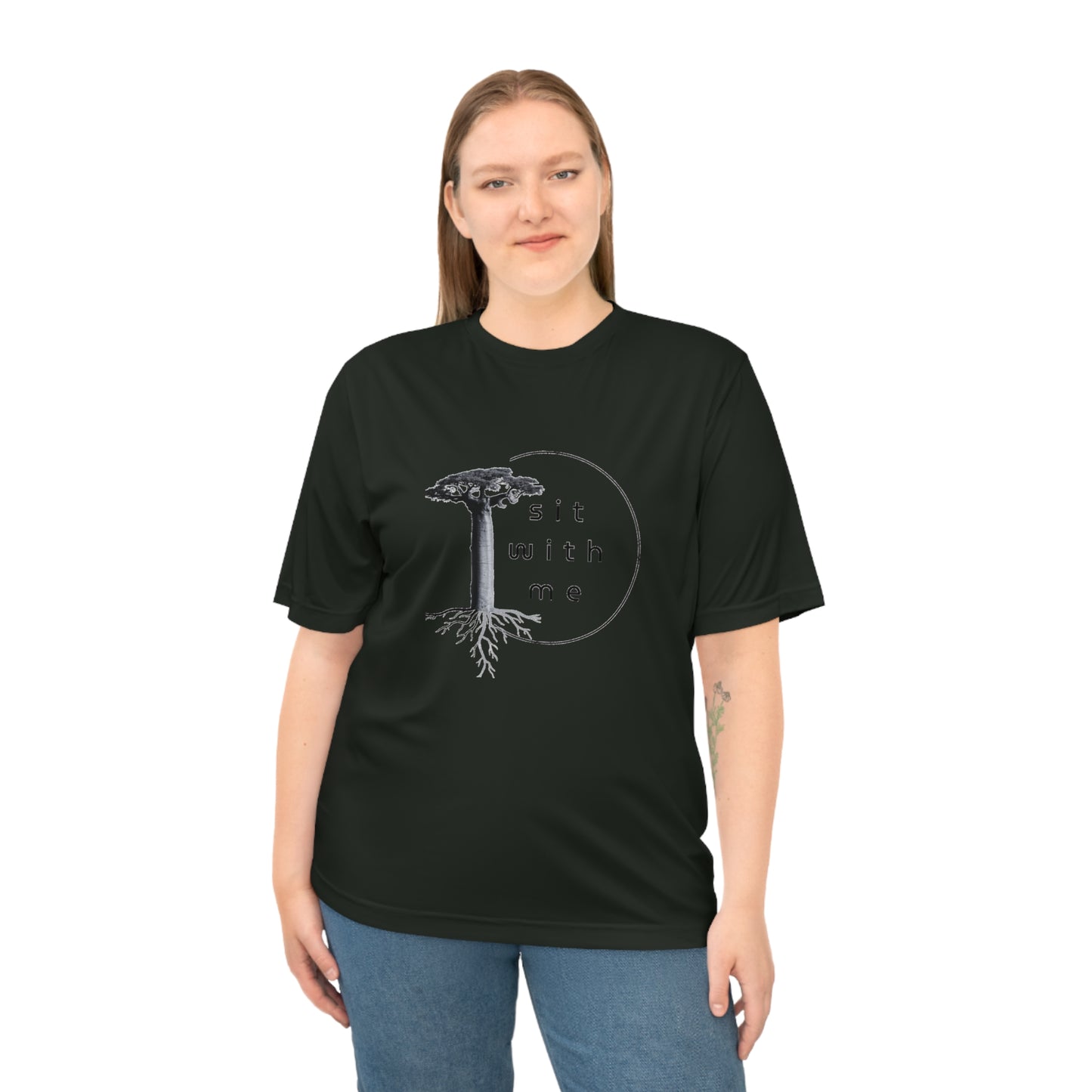 Mindful Tree Performance T-Shirt - Eco-Friendly Apparel, Unisex Gift, Yoga Attire, Outdoor Wear, Casual Style