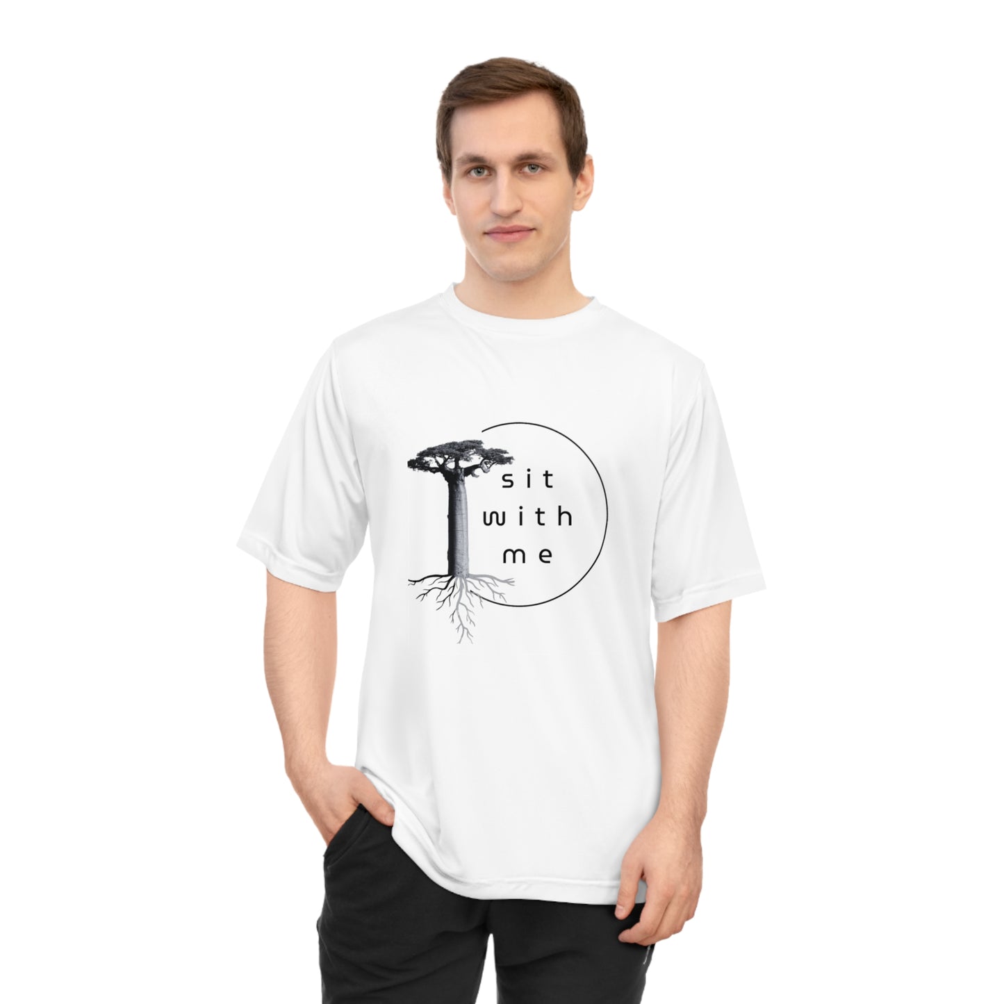 Mindful Tree Performance T-Shirt - Eco-Friendly Apparel, Unisex Gift, Yoga Attire, Outdoor Wear, Casual Style