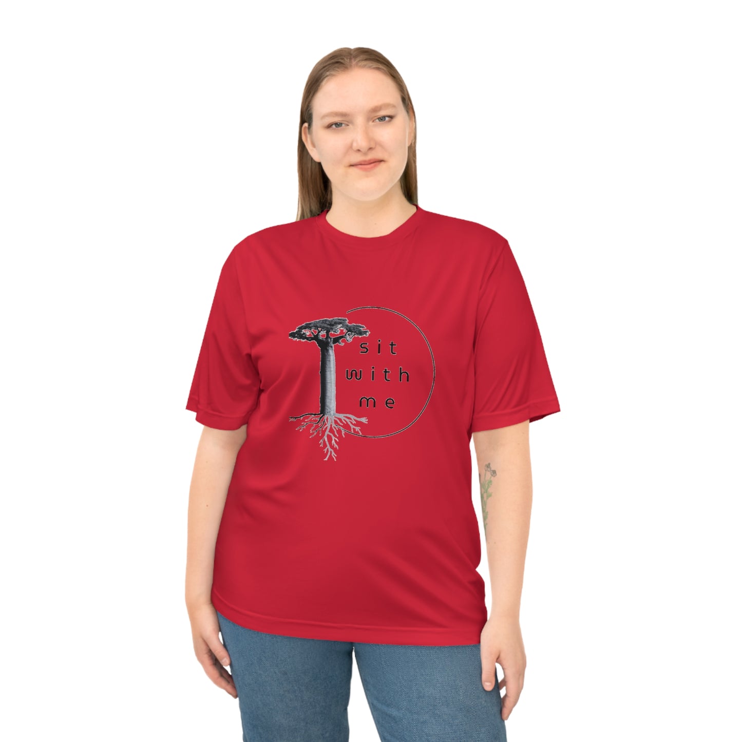 Mindful Tree Performance T-Shirt - Eco-Friendly Apparel, Unisex Gift, Yoga Attire, Outdoor Wear, Casual Style