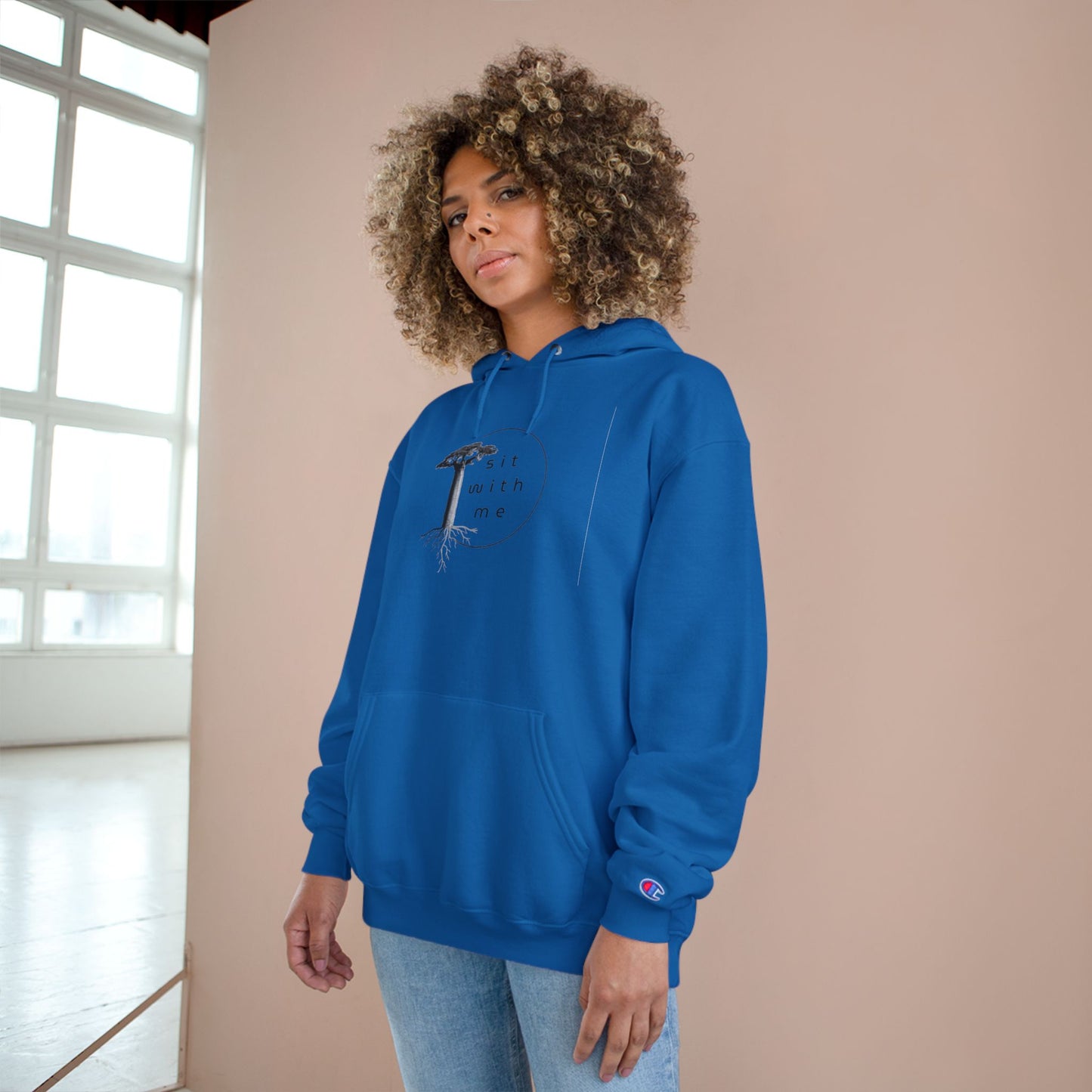 Trendy Champion Hoodie with Unique Design, Cozy Sweatshirt for Casual Outings, Gift for Birthdays, Holidays, or Just Because