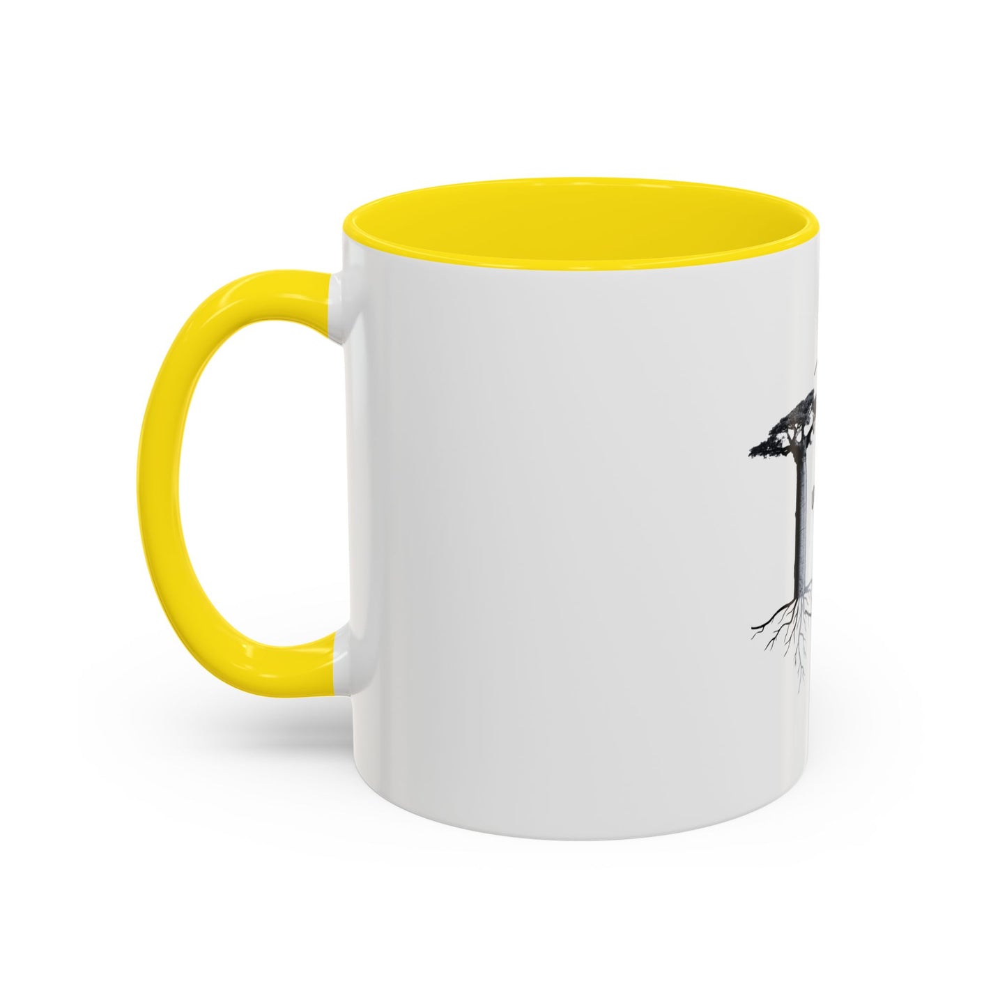 Meditative Accent Coffee Mug with Inspirational Quote, Gift for Yoga Lovers, Home Decor, Self-Care, Morning Coffee Routine, Tea Lovers