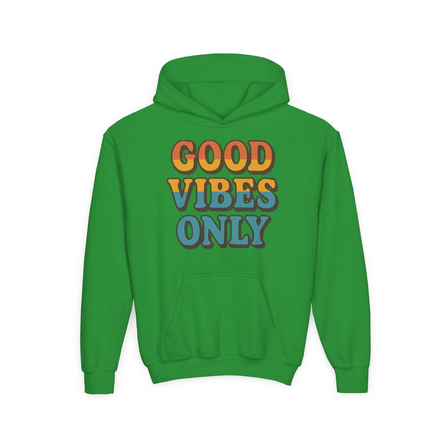 Good Vibes Only Youth Hoodie, Positive Graphic Hoodie, Trendy Sweatshirt, Gift for Teens, Youth Apparel, Comfortable Casual Wear