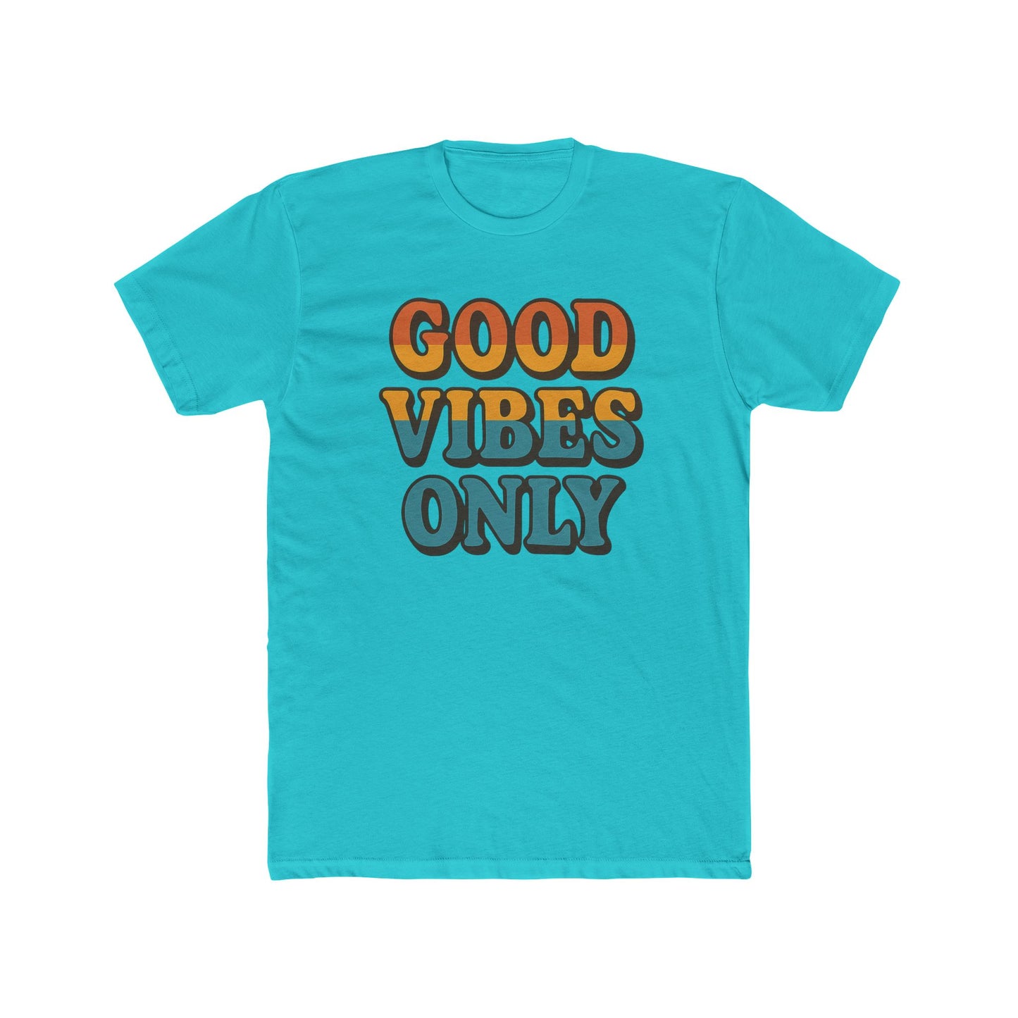 Good Vibes Only Crew Tee – Unisex Cotton T-Shirt, Positive Vibes Shirt, Casual Wear, Summer Fashion, Gift for Friends