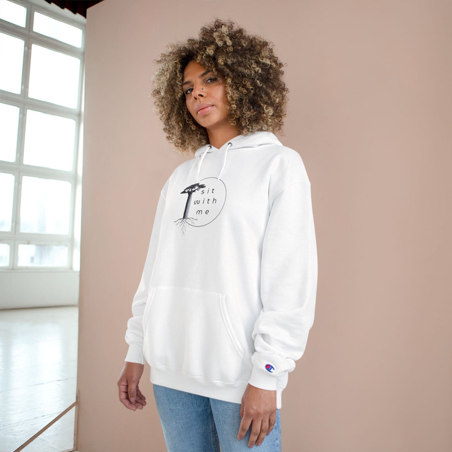 Trendy Champion Hoodie with Unique Design, Cozy Sweatshirt for Casual Outings, Gift for Birthdays, Holidays, or Just Because