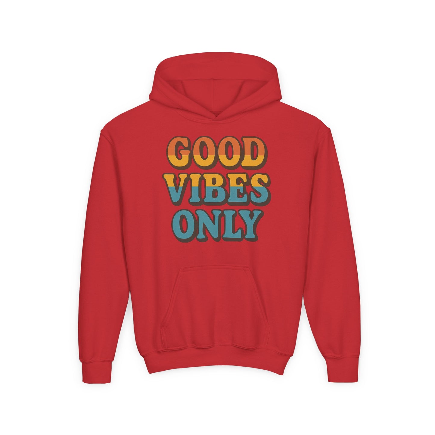 Good Vibes Only Youth Hoodie, Positive Graphic Hoodie, Trendy Sweatshirt, Gift for Teens, Youth Apparel, Comfortable Casual Wear