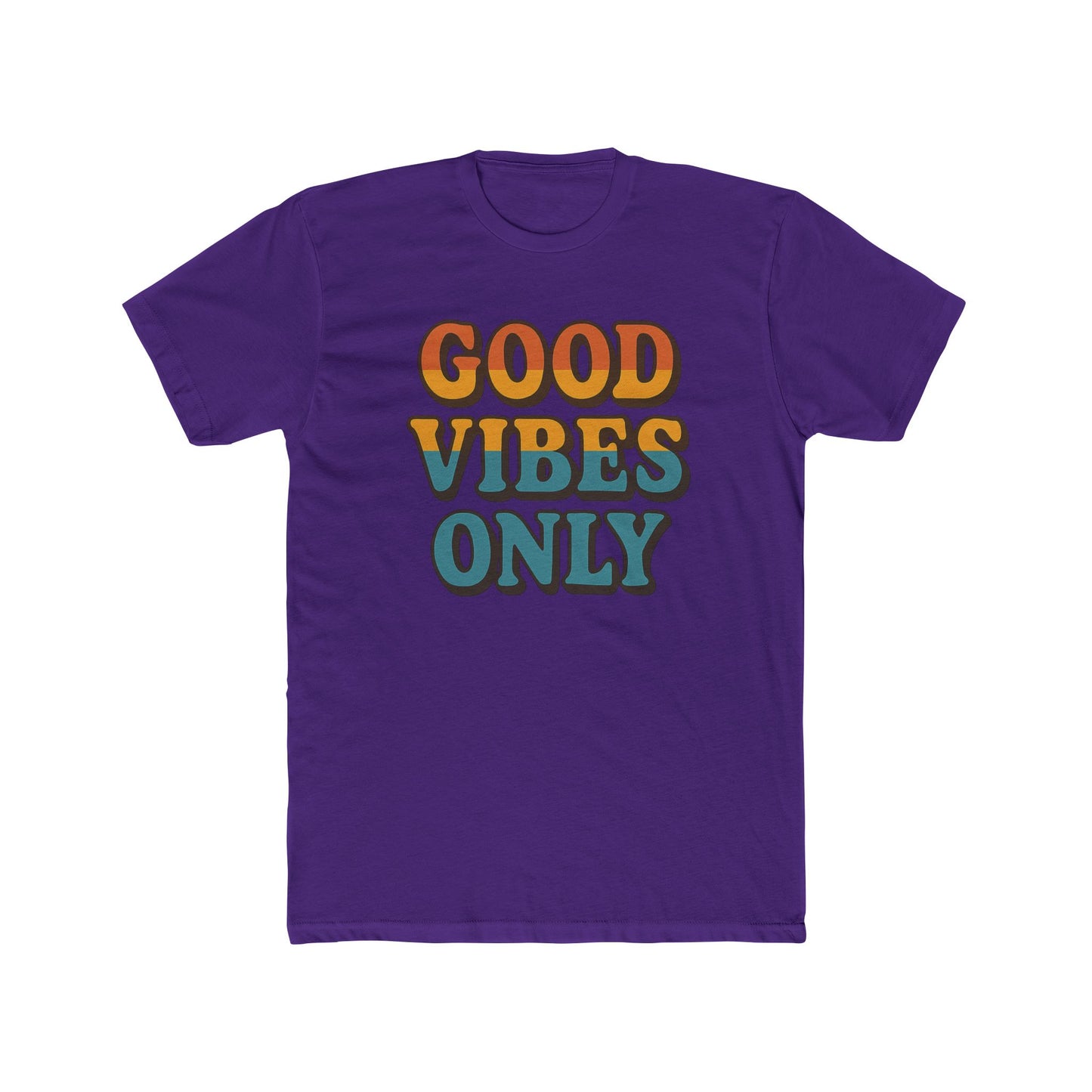 Good Vibes Only Crew Tee – Unisex Cotton T-Shirt, Positive Vibes Shirt, Casual Wear, Summer Fashion, Gift for Friends