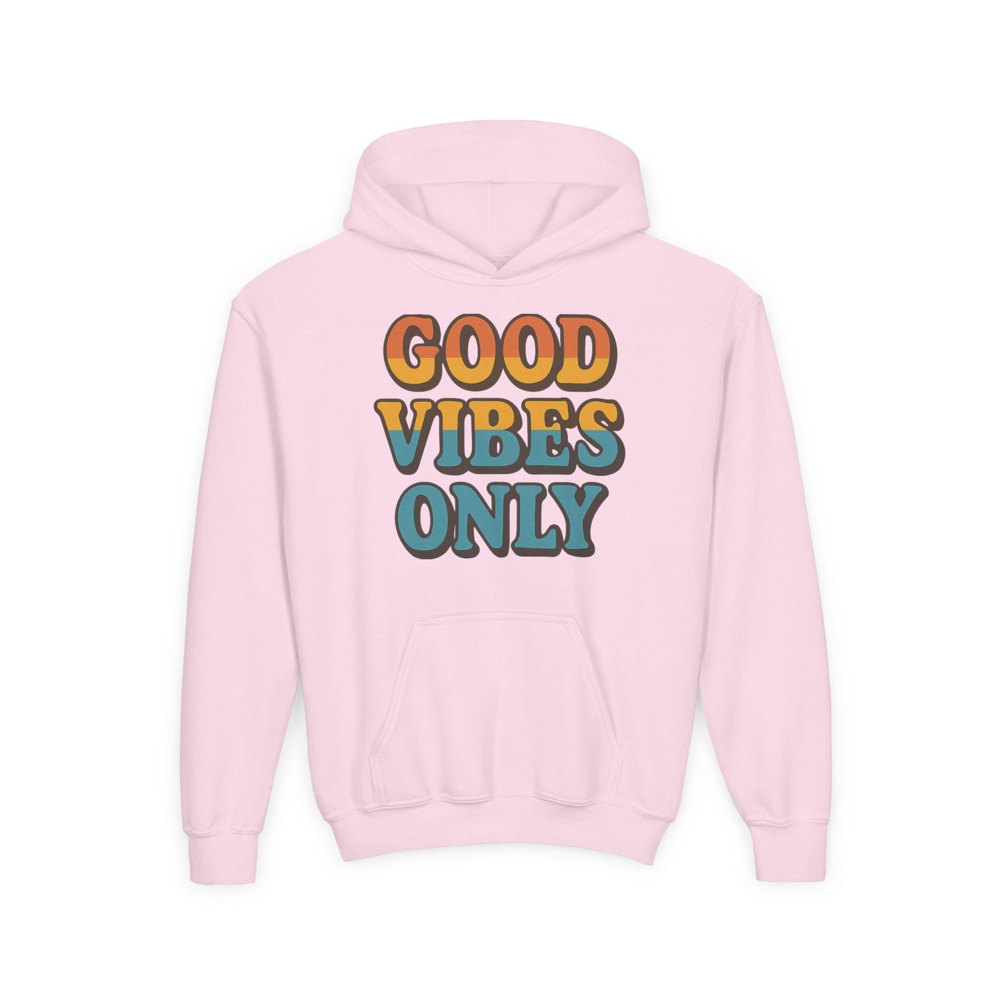 Good Vibes Only Youth Hoodie, Positive Graphic Hoodie, Trendy Sweatshirt, Gift for Teens, Youth Apparel, Comfortable Casual Wear