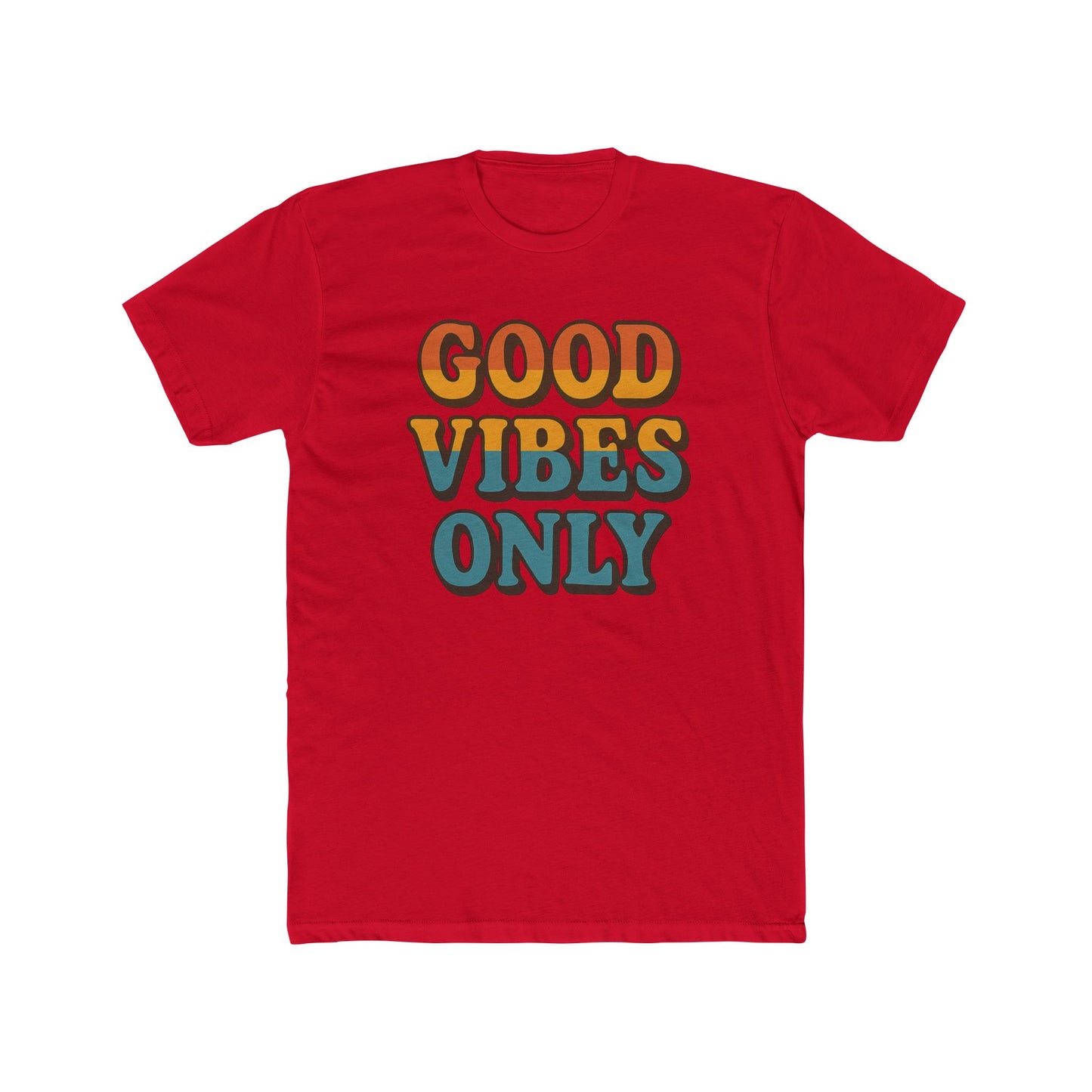 Good Vibes Only Crew Tee – Unisex Cotton T-Shirt, Positive Vibes Shirt, Casual Wear, Summer Fashion, Gift for Friends