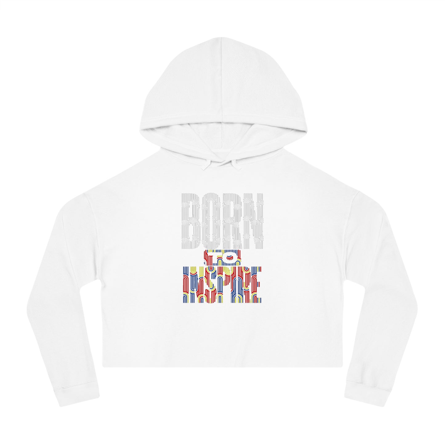 Born to Inspire Inspirational Women’s Cropped Sweatshirt, Motivational Gift, Trendy Hoodie, Casual Wear, Perfect for Women, Streetwear Style