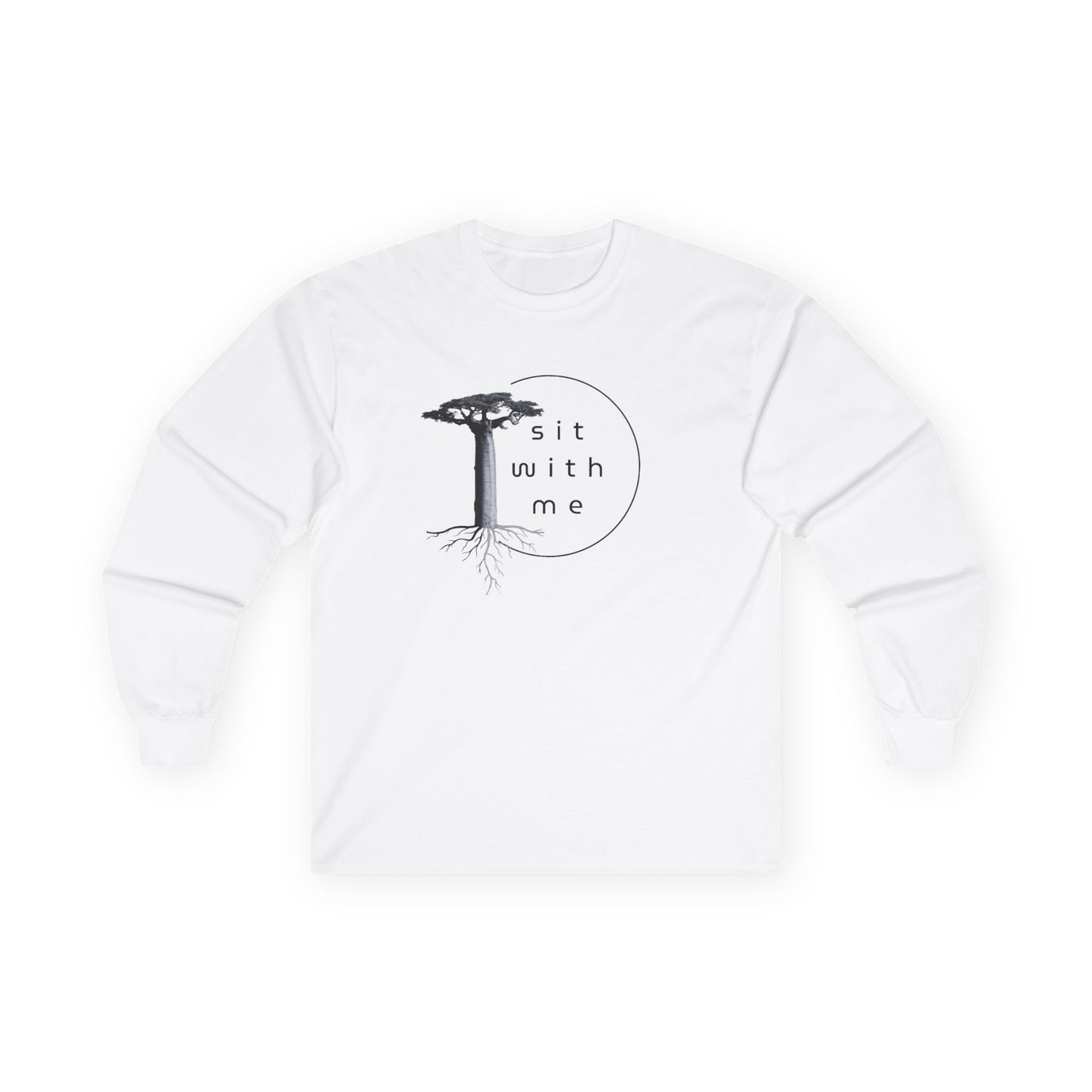 Unisex Long Sleeve Tee with 'Sit With Me' Design, Comfortable Tee for Nature Lovers, Ideal for Cozy Gatherings, Gift for Friends, [...]