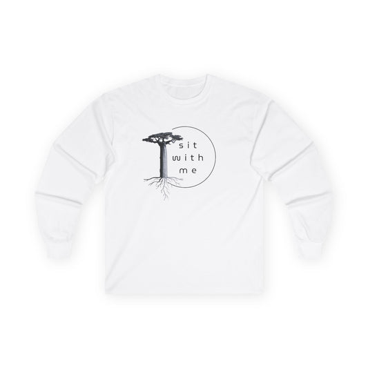 Unisex Long Sleeve Tee with 'Sit With Me' Design, Comfortable Tee for Nature Lovers, Ideal for Cozy Gatherings, Gift for Friends, [...]
