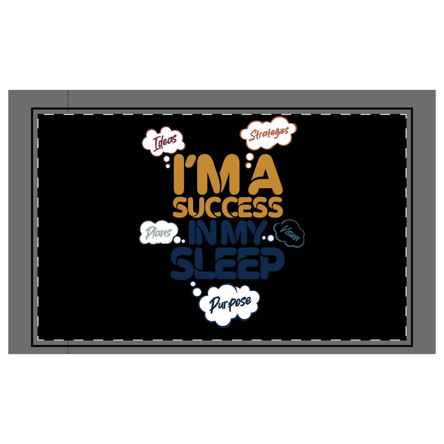 Success-Themed Microfiber Pillowcase, Inspirational Bedroom Decor, Gift for Dreamers, Motivational Sleep Accessory, Unique Home Decor