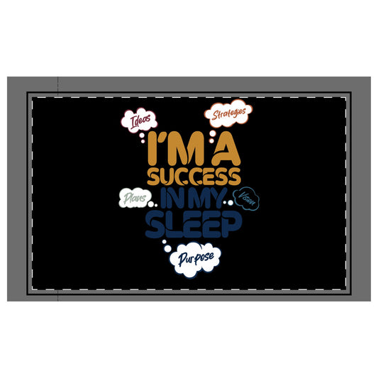 Success-Themed Microfiber Pillowcase, Inspirational Bedroom Decor, Gift for Dreamers, Motivational Sleep Accessory, Unique Home Decor