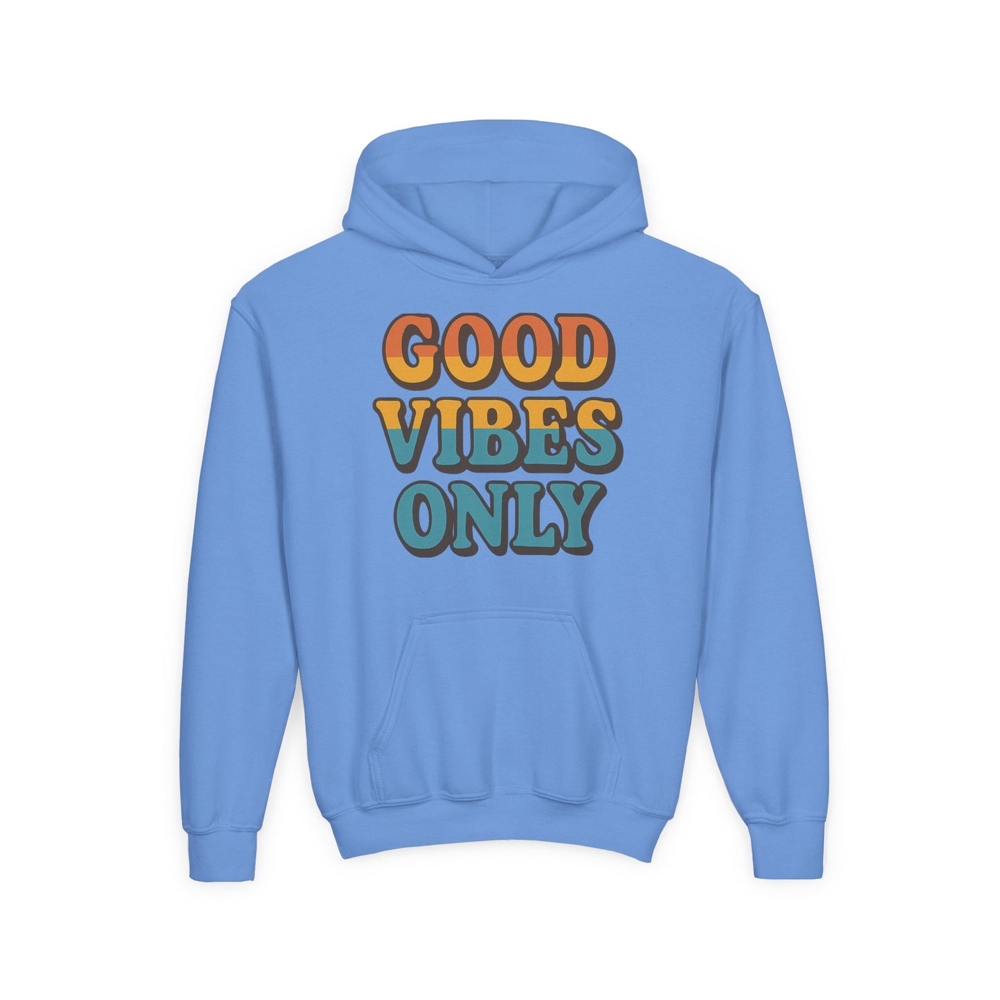 Good Vibes Only Youth Hoodie, Positive Graphic Hoodie, Trendy Sweatshirt, Gift for Teens, Youth Apparel, Comfortable Casual Wear