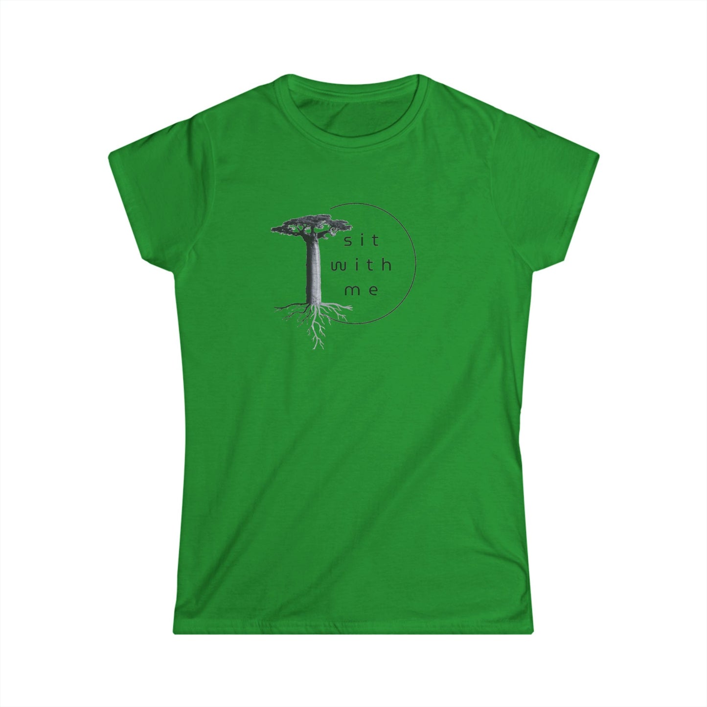 Women's Softstyle Tee with Inspirational Tree Design, Casual Shirt, Nature Lover Tee, Gift for Friends, Motivational Apparel