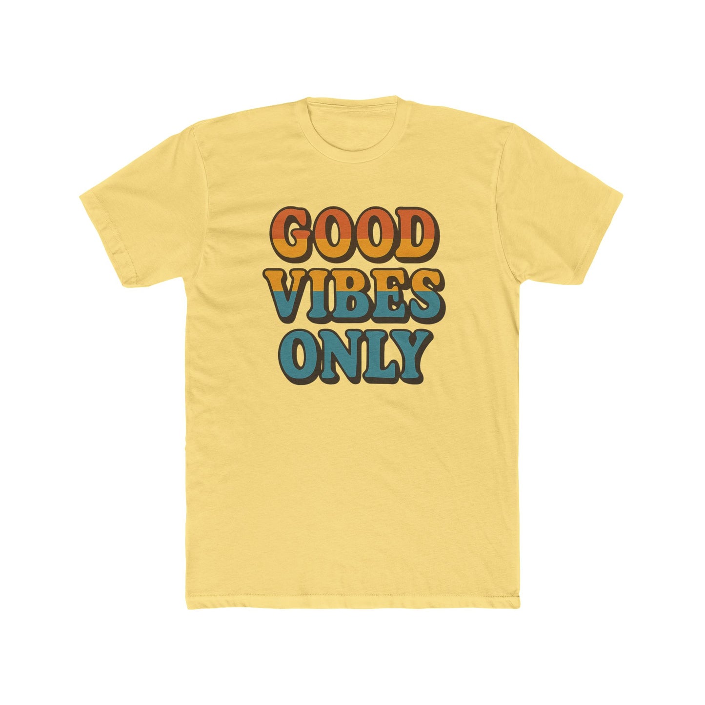 Good Vibes Only Crew Tee – Unisex Cotton T-Shirt, Positive Vibes Shirt, Casual Wear, Summer Fashion, Gift for Friends