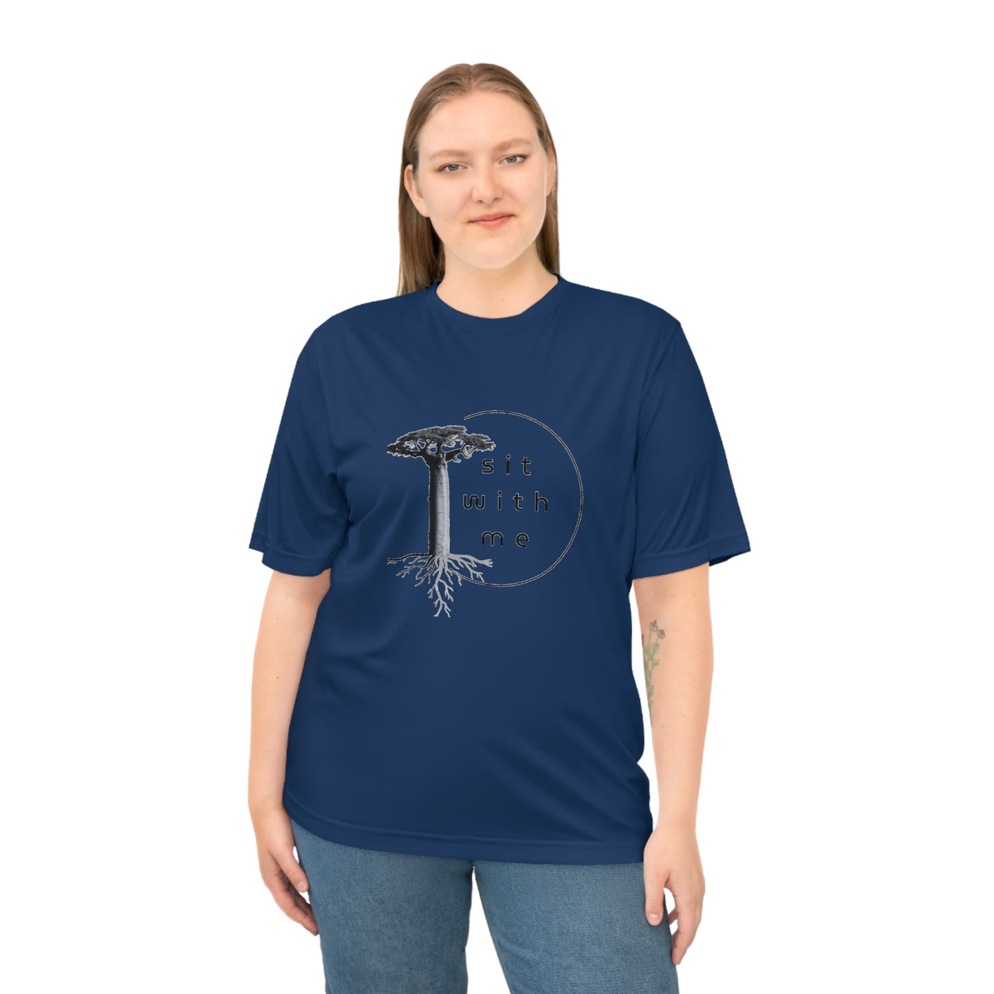 Mindful Tree Performance T-Shirt - Eco-Friendly Apparel, Unisex Gift, Yoga Attire, Outdoor Wear, Casual Style