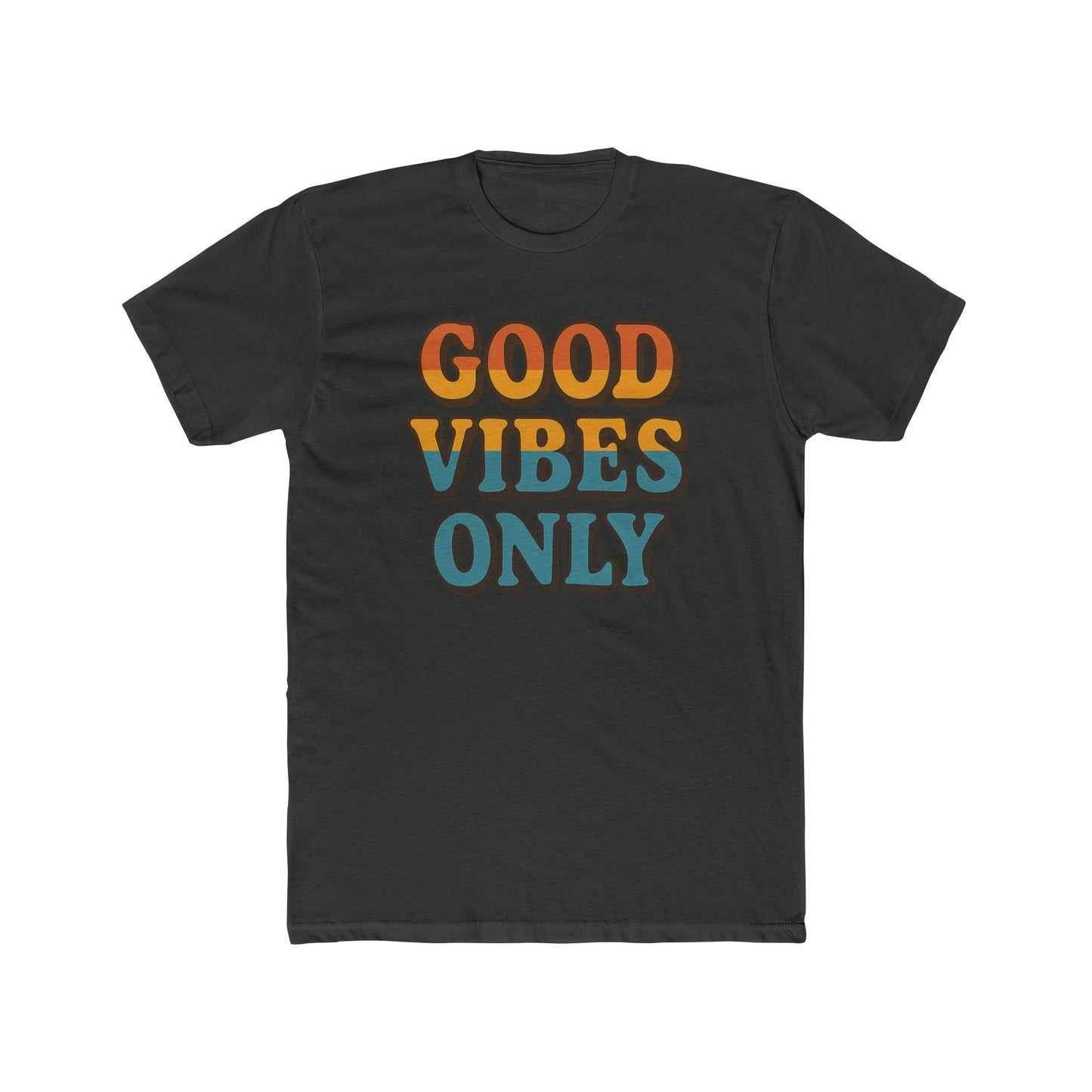 Good Vibes Only Crew Tee – Unisex Cotton T-Shirt, Positive Vibes Shirt, Casual Wear, Summer Fashion, Gift for Friends
