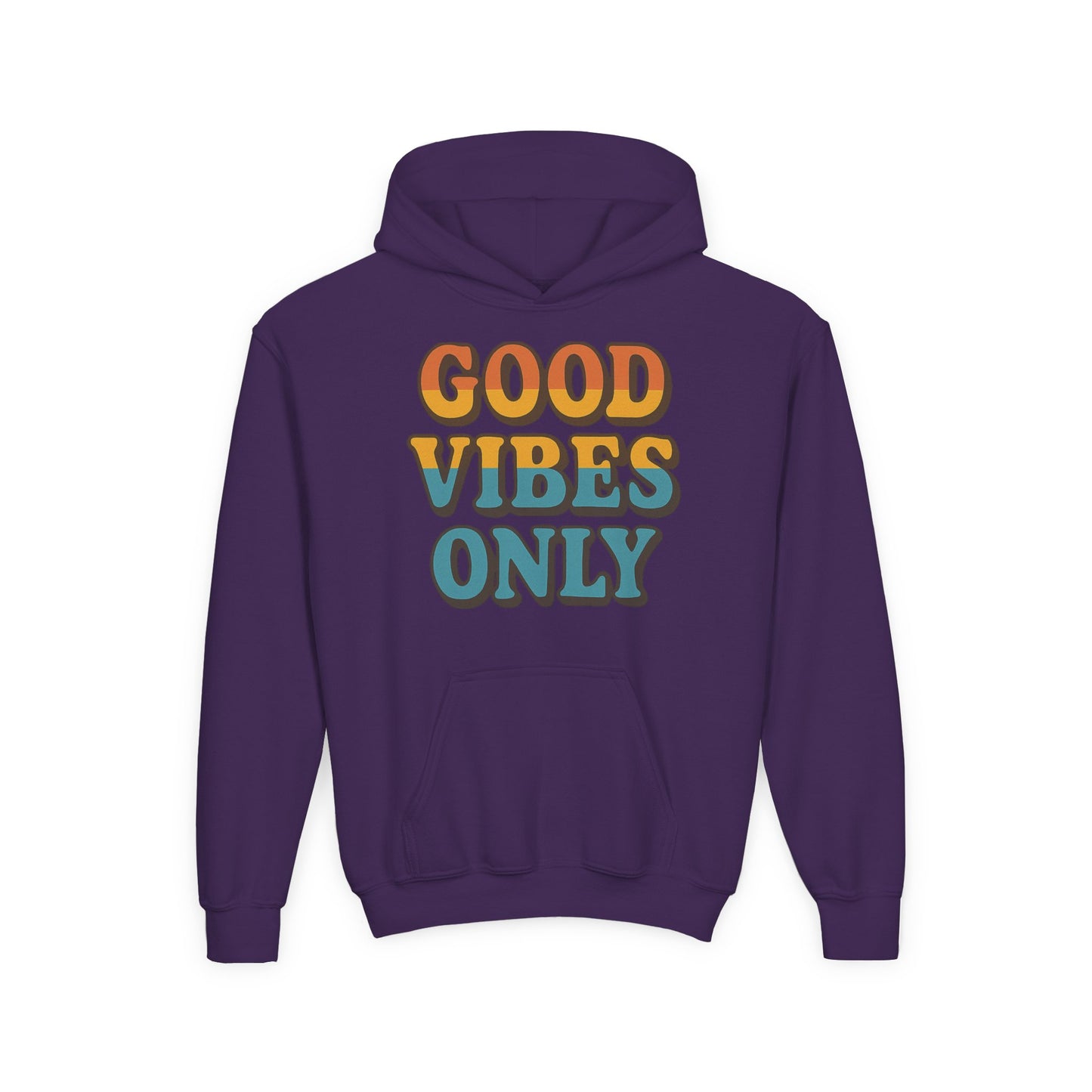 Good Vibes Only Youth Hoodie, Positive Graphic Hoodie, Trendy Sweatshirt, Gift for Teens, Youth Apparel, Comfortable Casual Wear