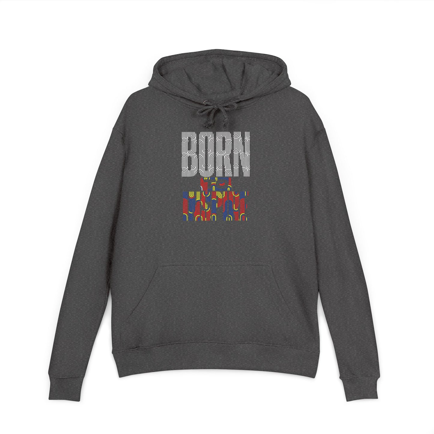 Unisex French Terry Hoodie - Born to Stand Out, Casual Wear, Gift for Him/Her, Colorful Graphic Sweatshirt, Everyday Comfort Hoodie