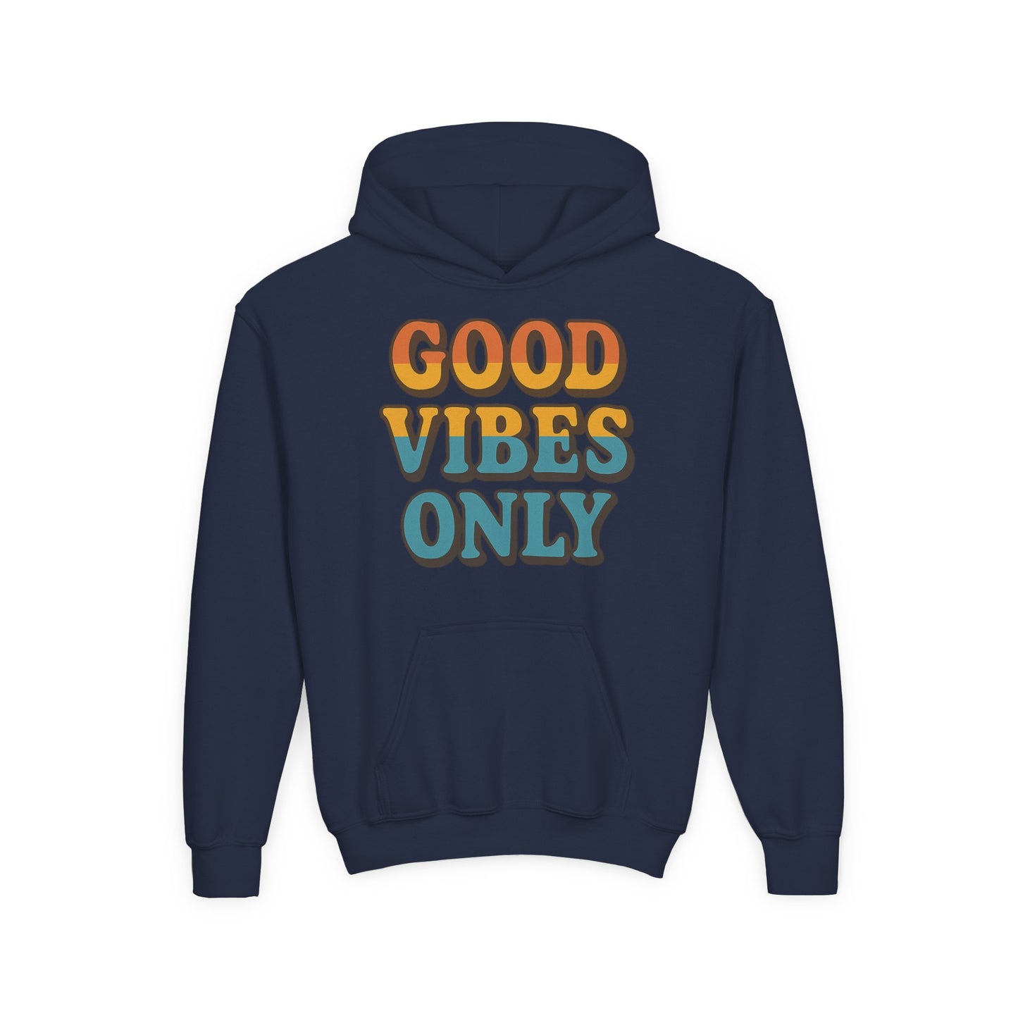 Good Vibes Only Youth Hoodie, Positive Graphic Hoodie, Trendy Sweatshirt, Gift for Teens, Youth Apparel, Comfortable Casual Wear