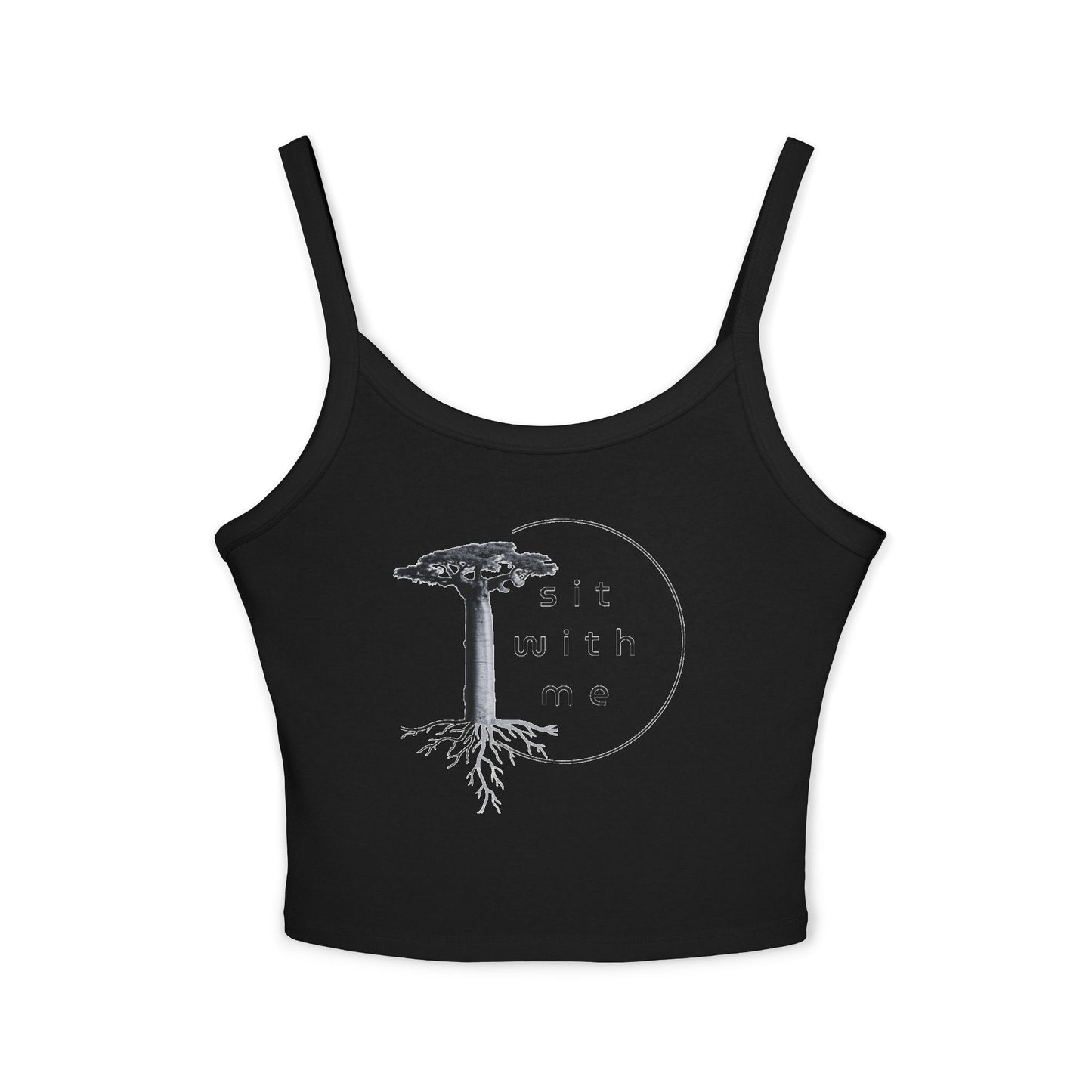 Women's Boho Spaghetti Strap Tank Top - Nature-Inspired Design, Perfect for Summer, Casual Wear, Yoga, Festivals, Gifts