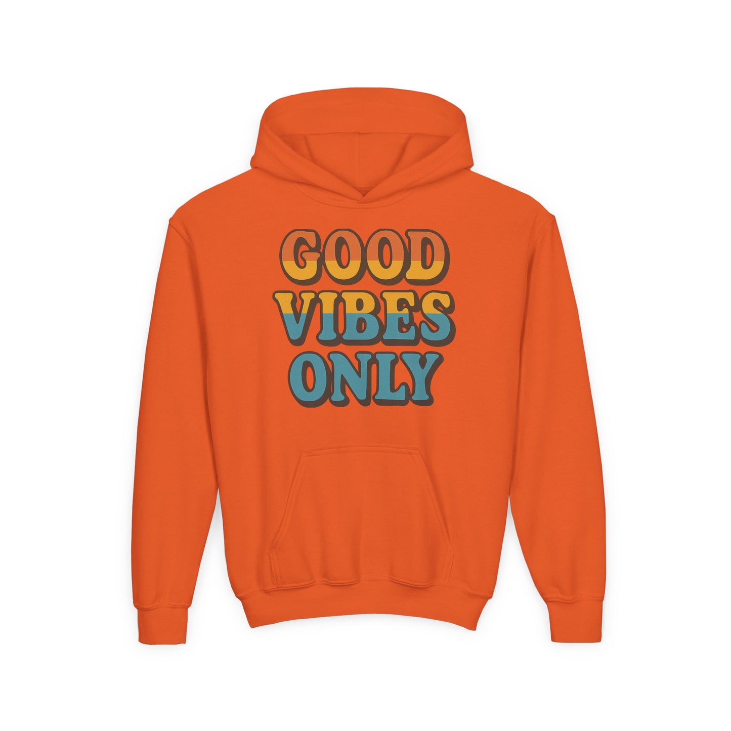 Good Vibes Only Youth Hoodie, Positive Graphic Hoodie, Trendy Sweatshirt, Gift for Teens, Youth Apparel, Comfortable Casual Wear
