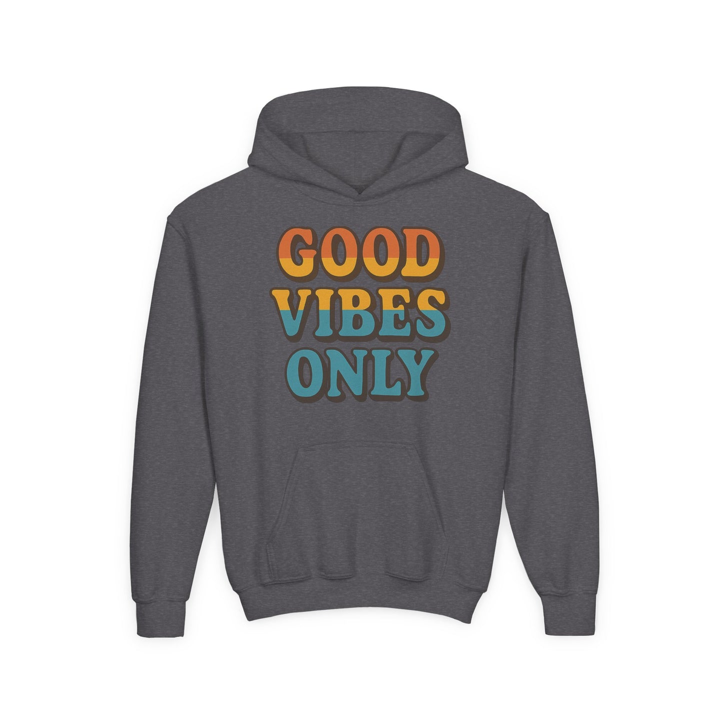 Good Vibes Only Youth Hoodie, Positive Graphic Hoodie, Trendy Sweatshirt, Gift for Teens, Youth Apparel, Comfortable Casual Wear