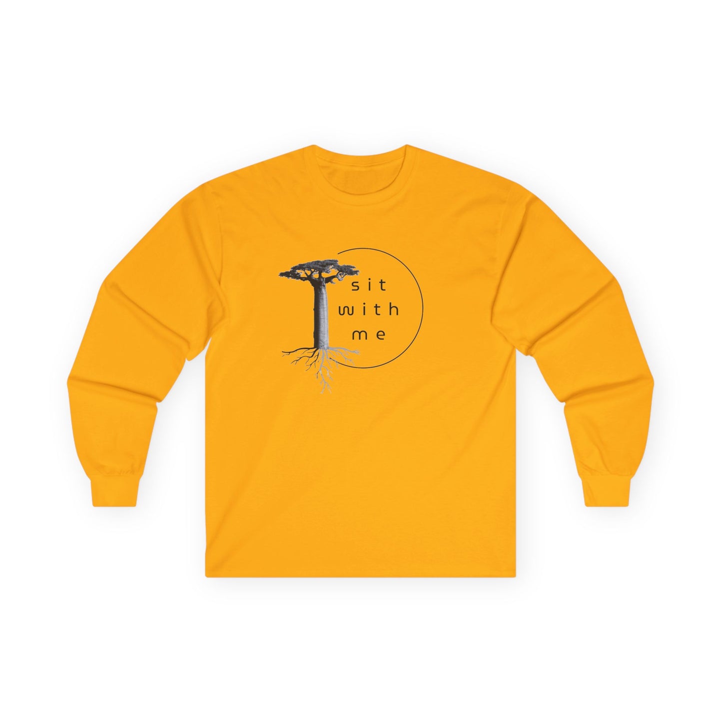 Unisex Long Sleeve Tee with 'Sit With Me' Design, Comfortable Tee for Nature Lovers, Ideal for Cozy Gatherings, Gift for Friends, [...]