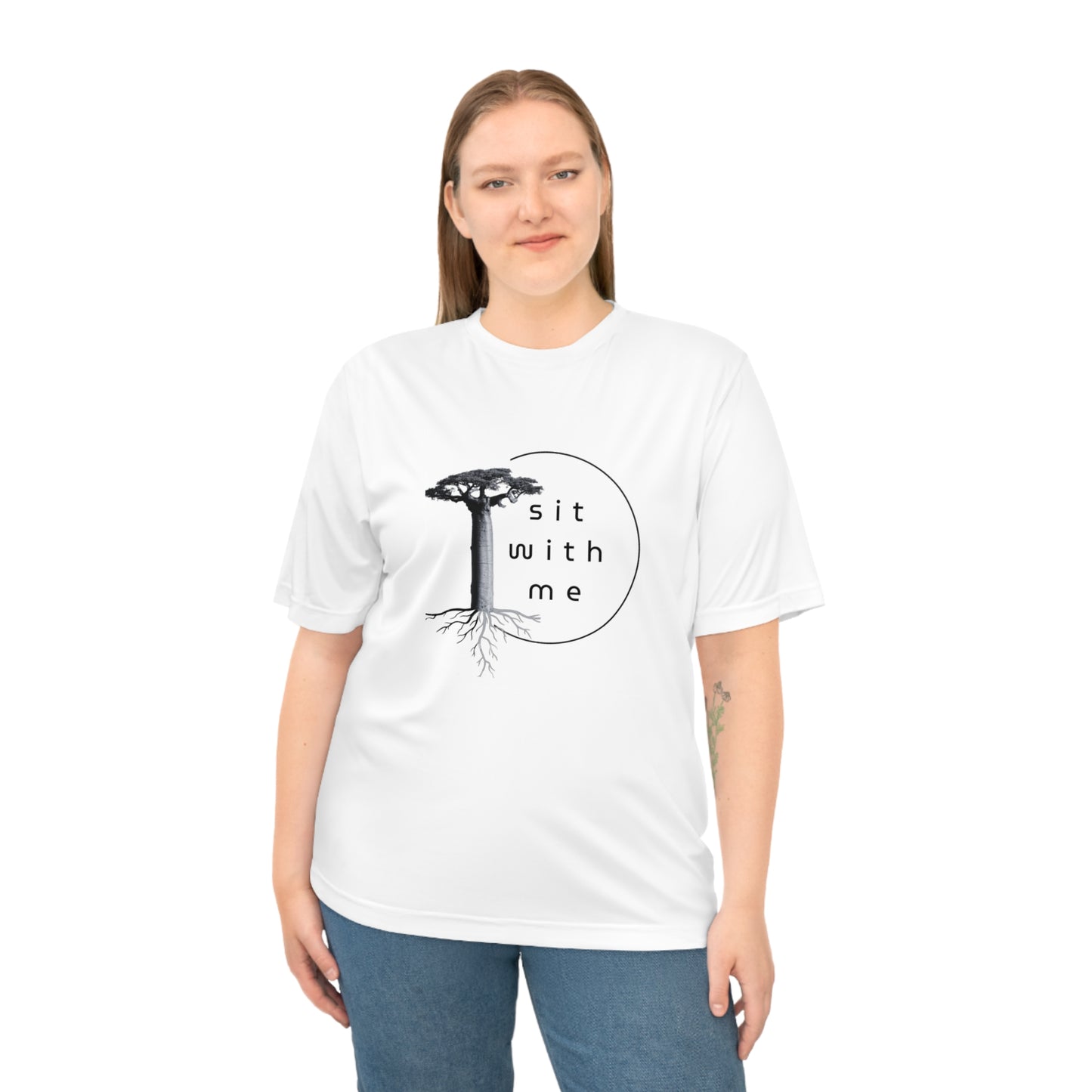 Mindful Tree Performance T-Shirt - Eco-Friendly Apparel, Unisex Gift, Yoga Attire, Outdoor Wear, Casual Style