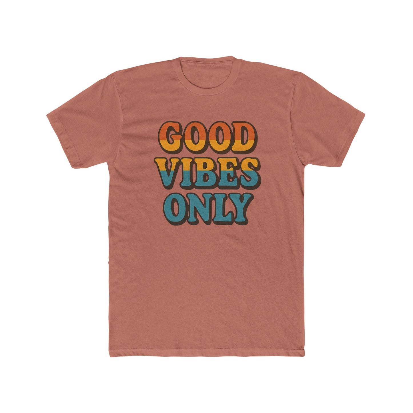 Good Vibes Only Crew Tee – Unisex Cotton T-Shirt, Positive Vibes Shirt, Casual Wear, Summer Fashion, Gift for Friends