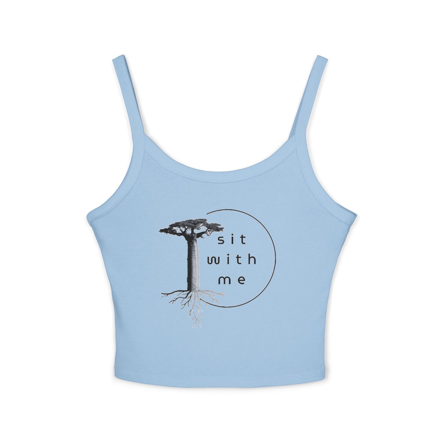 Women's Boho Spaghetti Strap Tank Top - Nature-Inspired Design, Perfect for Summer, Casual Wear, Yoga, Festivals, Gifts