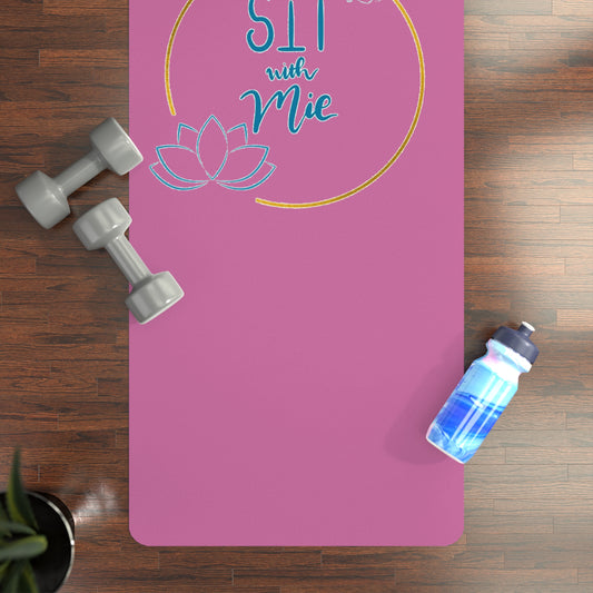 Rubber Yoga Mat - Inspiring & Non-Slip Fitness Mat for Home or Studio, Perfect for Meditation, Pilates, Gifts, Zen Decor