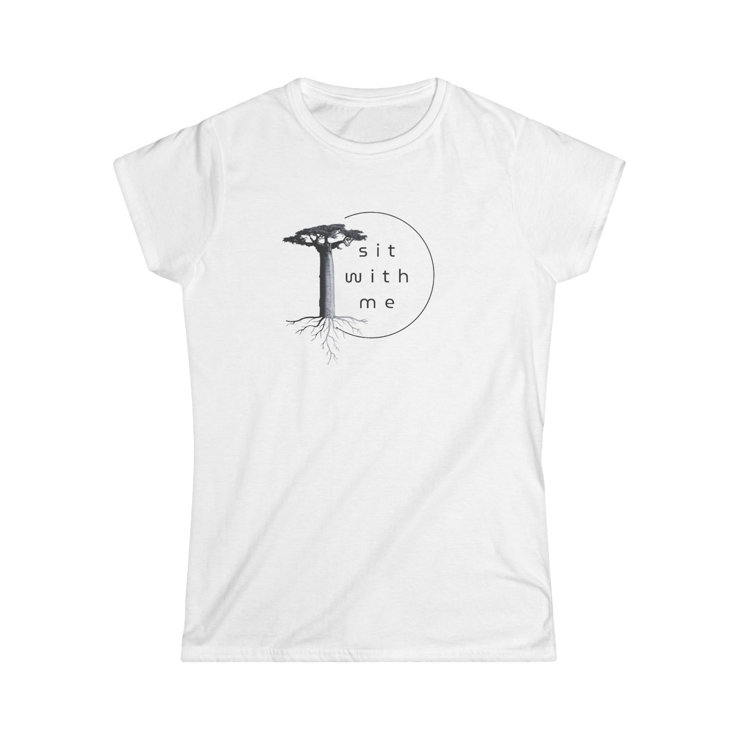 Women's Softstyle Tee with Inspirational Tree Design, Casual Shirt, Nature Lover Tee, Gift for Friends, Motivational Apparel