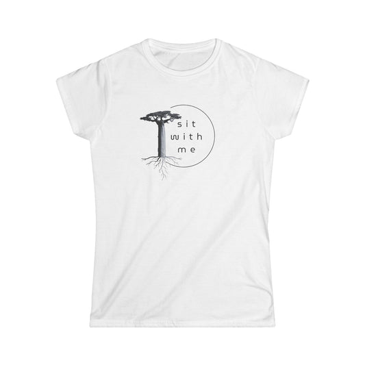 Women's Softstyle Tee with Inspirational Tree Design, Casual Shirt, Nature Lover Tee, Gift for Friends, Motivational Apparel