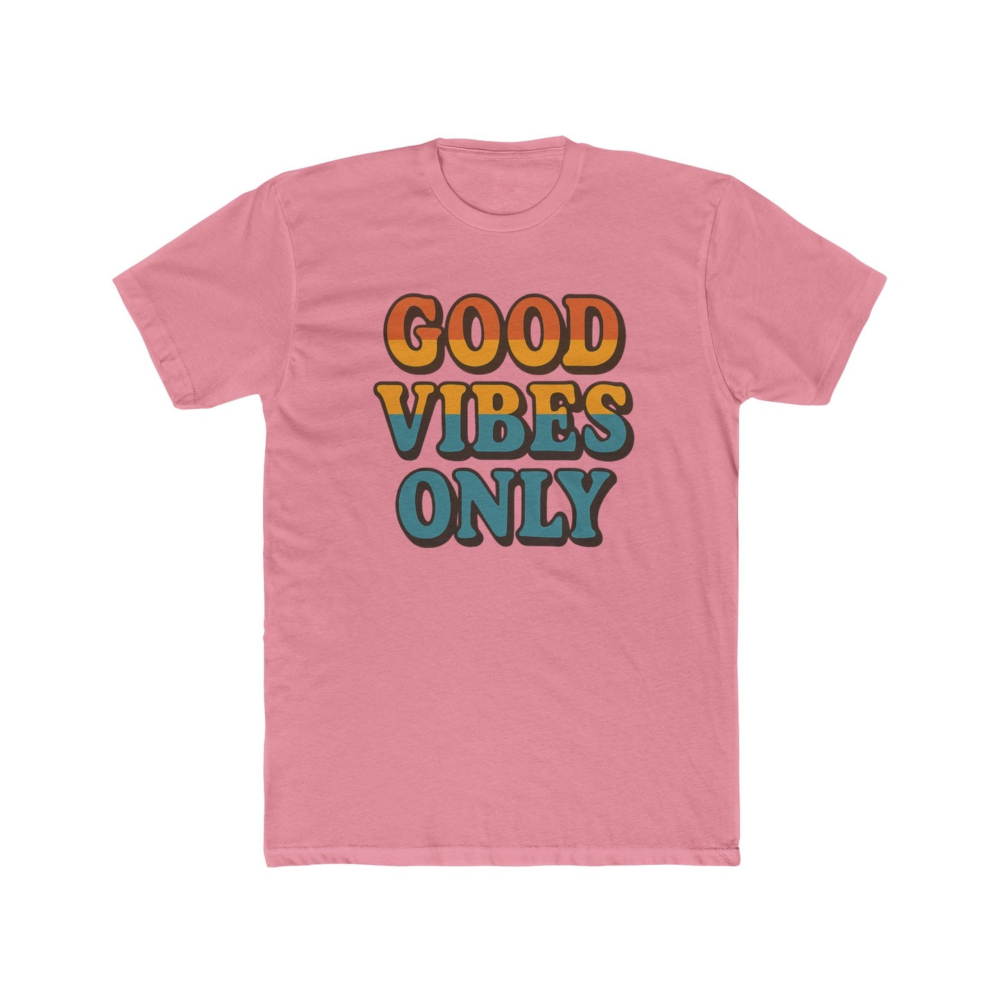 Good Vibes Only Crew Tee – Unisex Cotton T-Shirt, Positive Vibes Shirt, Casual Wear, Summer Fashion, Gift for Friends