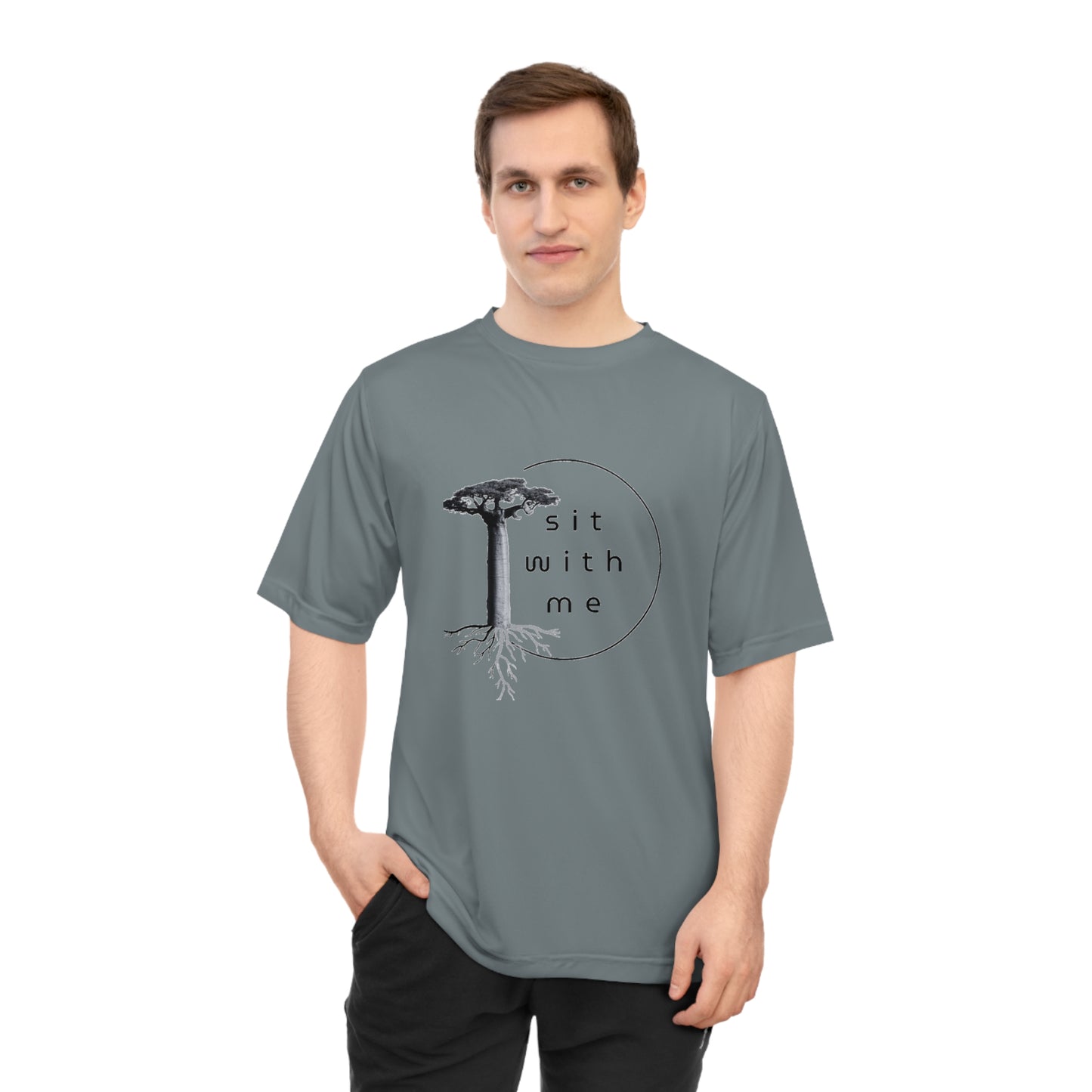 Mindful Tree Performance T-Shirt - Eco-Friendly Apparel, Unisex Gift, Yoga Attire, Outdoor Wear, Casual Style