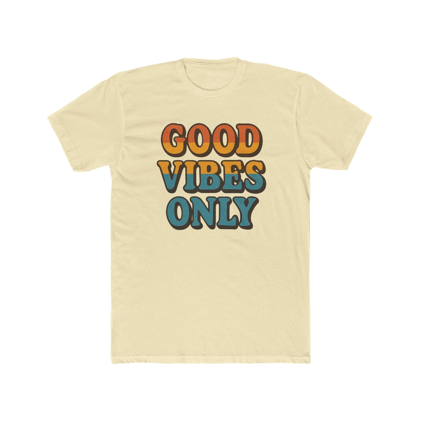 Good Vibes Only Crew Tee – Unisex Cotton T-Shirt, Positive Vibes Shirt, Casual Wear, Summer Fashion, Gift for Friends